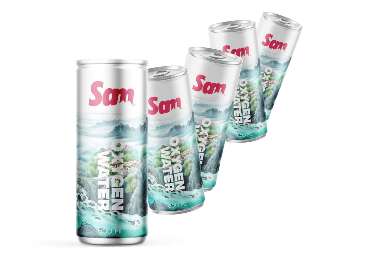 水墨風格灌裝礦泉水包裝設計(圖4)