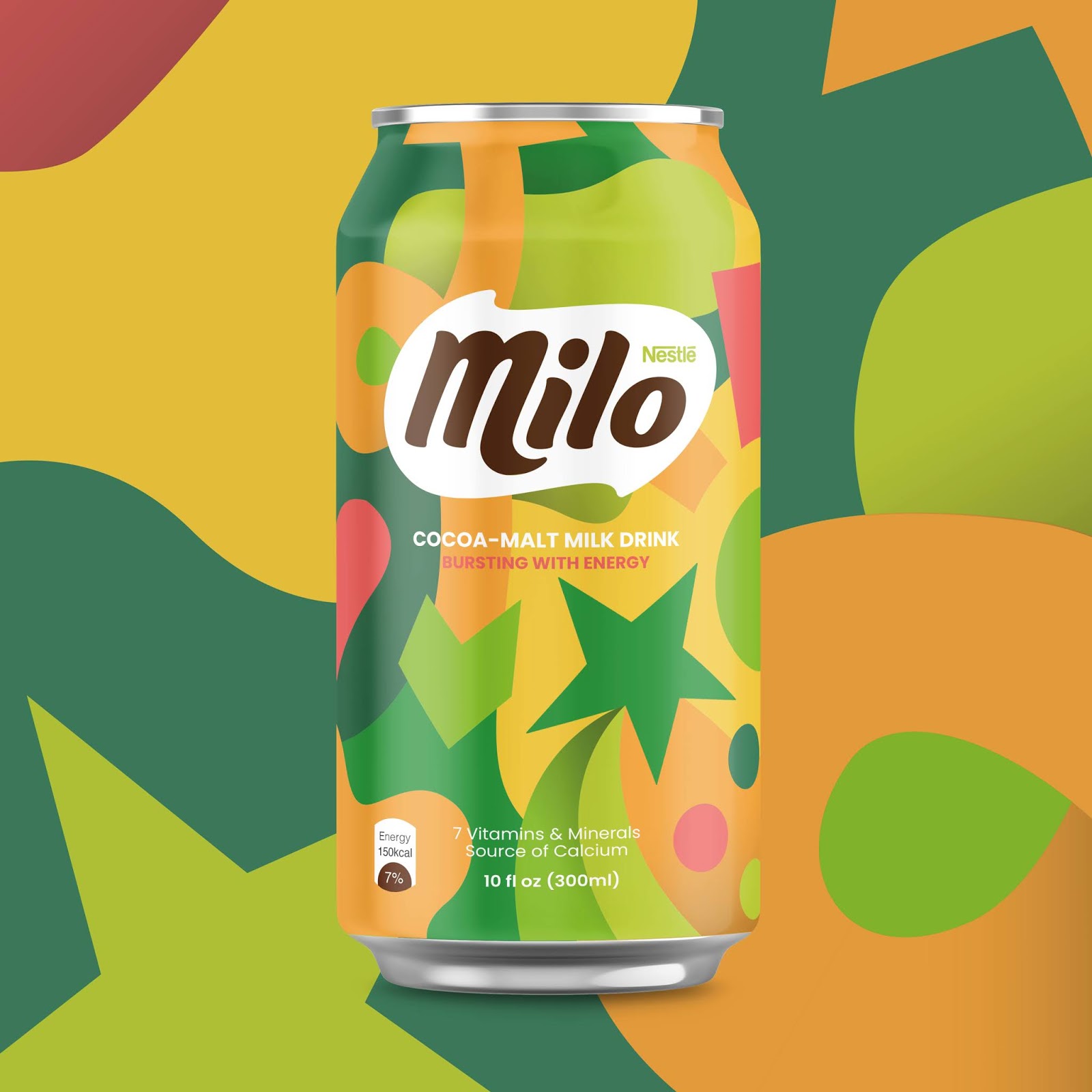 麥芽牛奶飲料包裝設計(圖2)