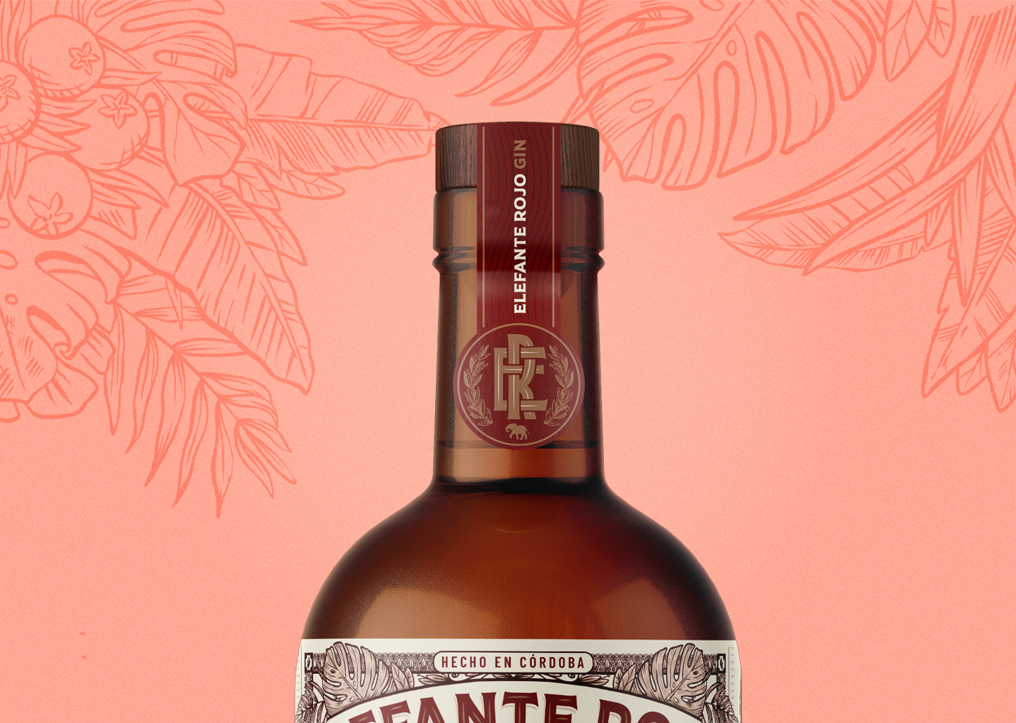 Gin Elefante Rojo杜松子酒包裝設計(圖4)