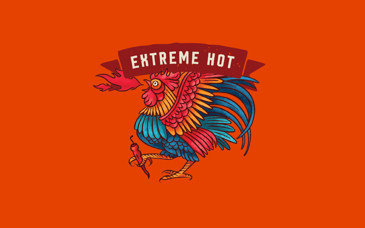 這款辣椒醬用噴火的公雞做為核心視覺(圖2) 這款辣椒醬用噴火的公雞做為核心視覺(圖2)