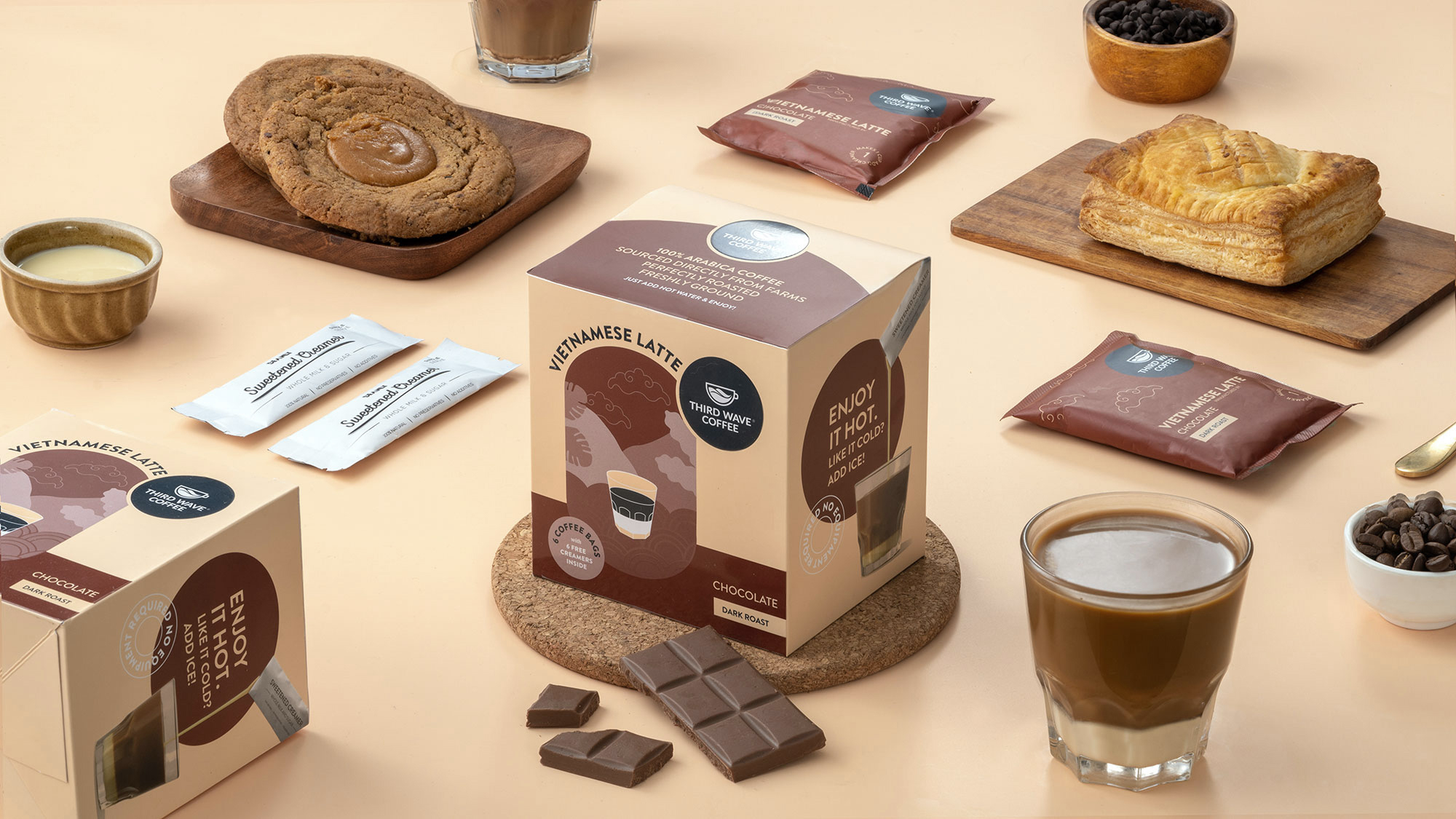 越南拿鐵速溶咖啡包裝這樣設計(圖5)