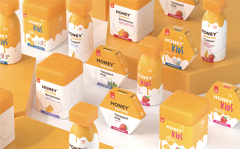 用蜂蜜制作的保健品包裝設(shè)計(jì)欣賞(圖1)