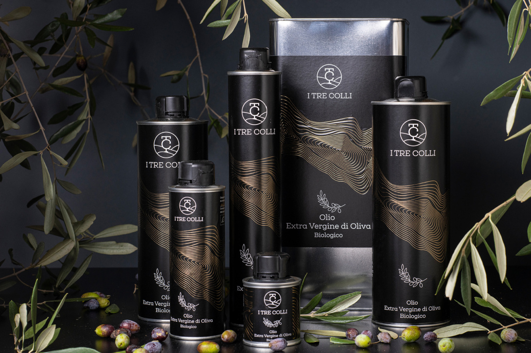 I TRE COLLI橄欖油包裝設計欣賞(圖2)