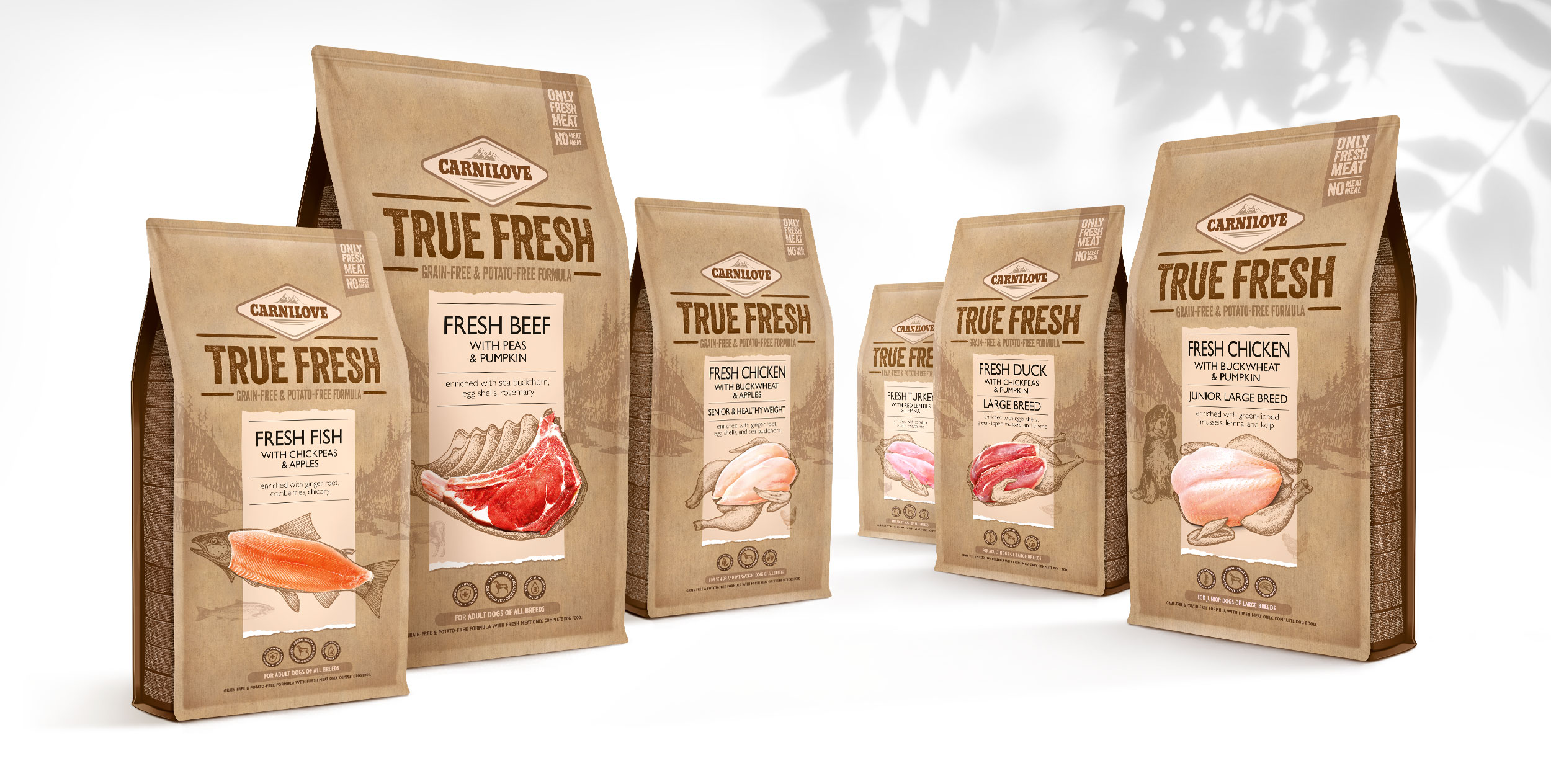 Carnilove TRUE FRESH品牌系列生凍干食品包裝設計(圖2)