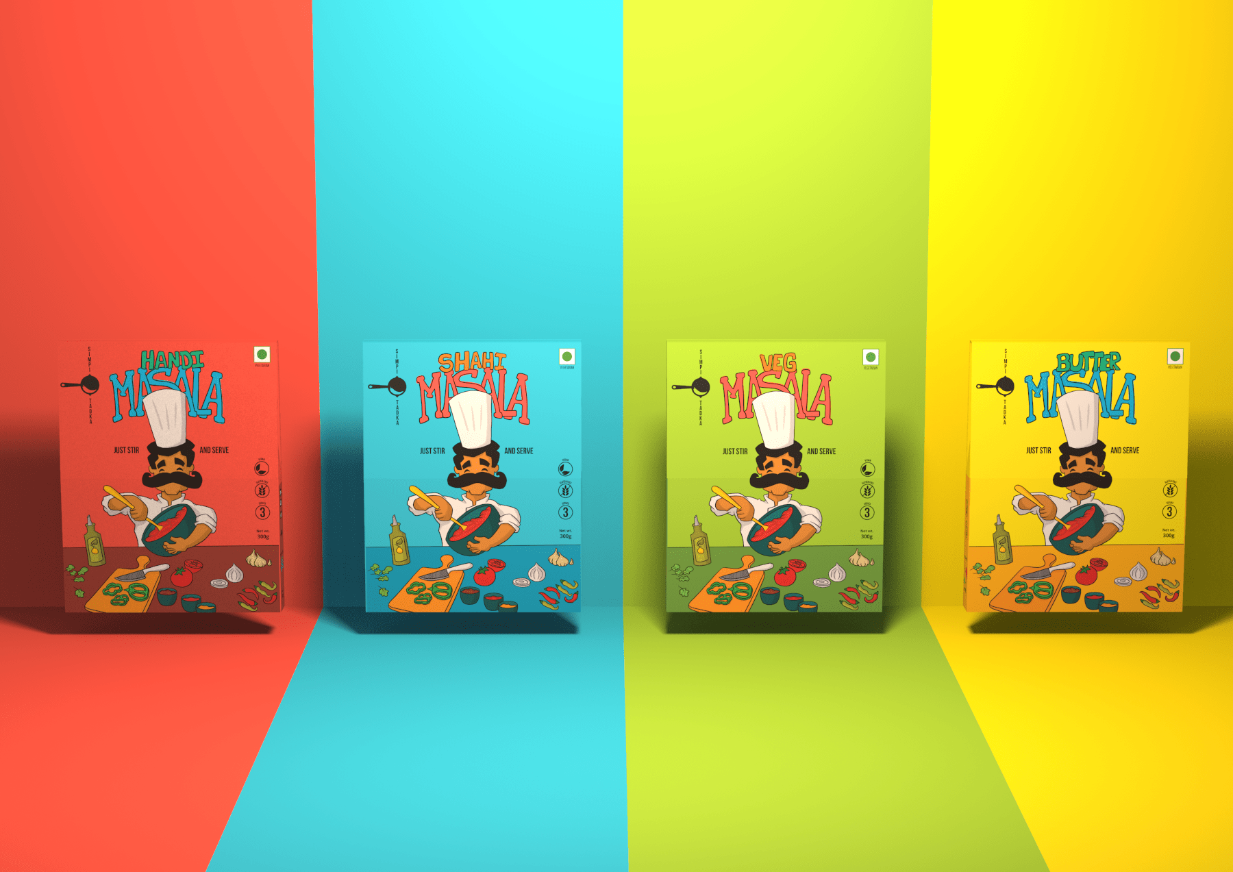  Simpli Tadka系列咖喱包裝設(shè)計(jì)欣賞(圖1)