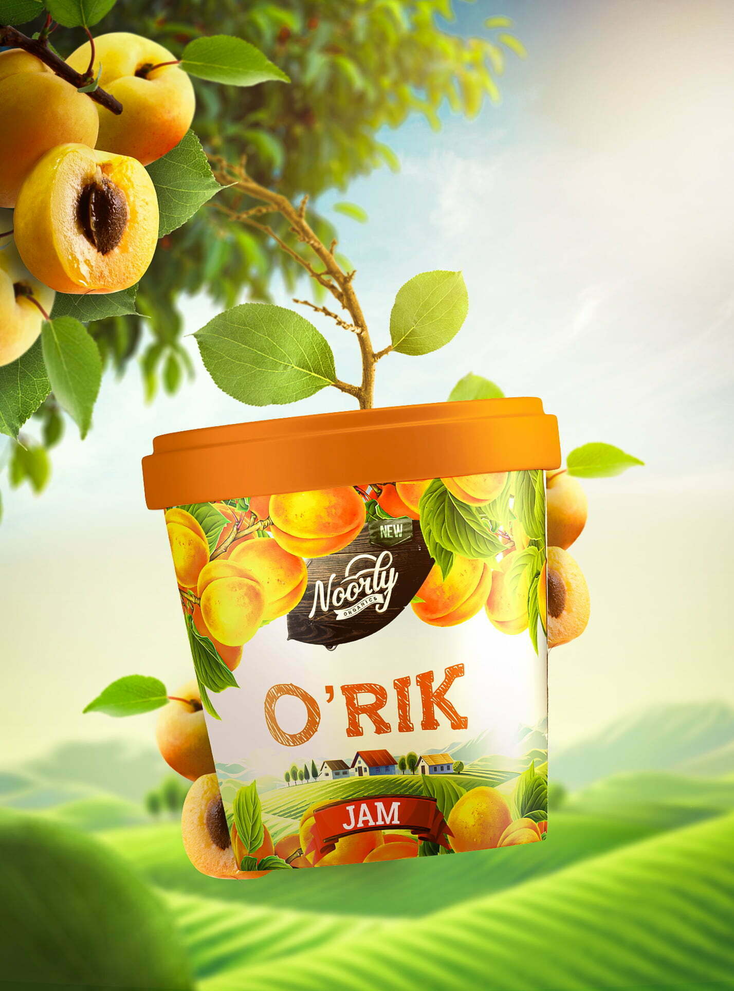 鮮艷明亮的Noorly水果醬包裝設計這樣做(圖8)