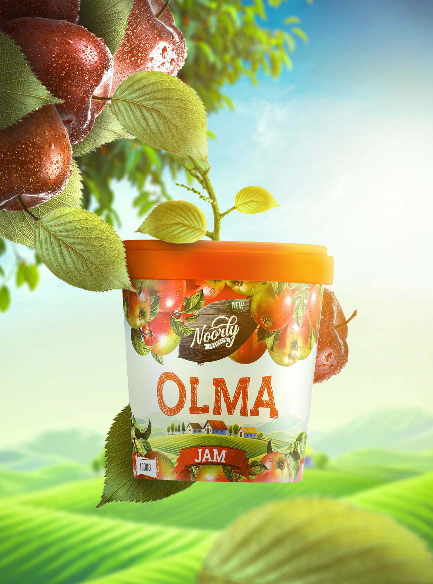 鮮艷明亮的Noorly水果醬包裝設計這樣做(圖4)