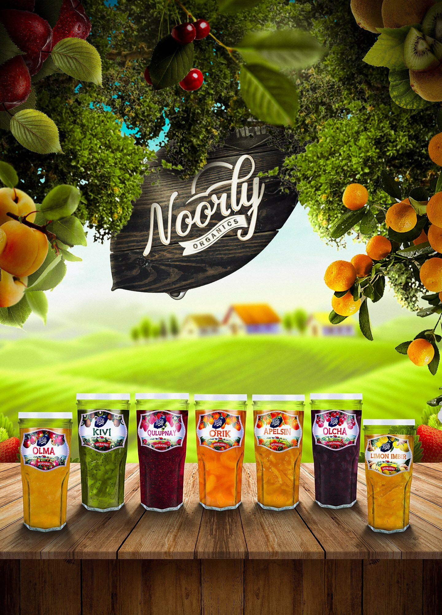 鮮艷明亮的Noorly水果醬包裝設計這樣做(圖2)