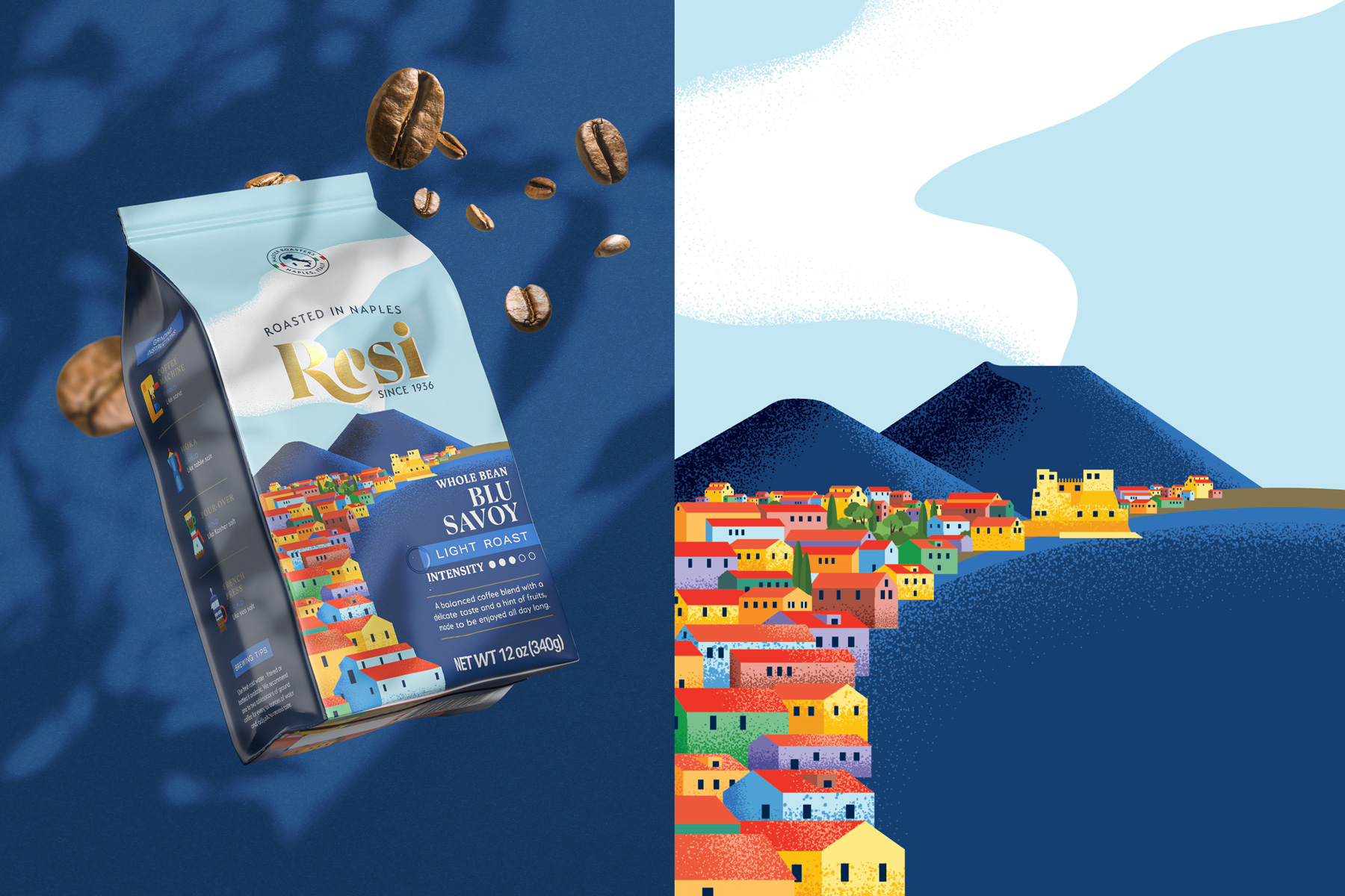 具有奢華感的RESI咖啡包裝設計(圖3)