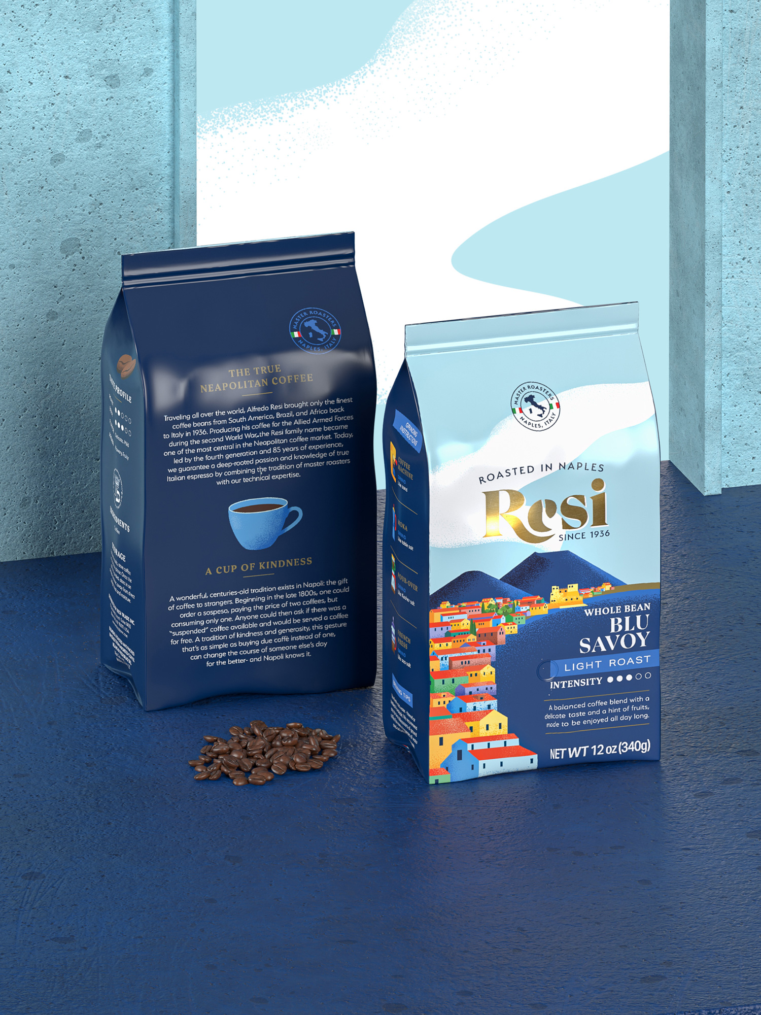 具有奢華感的RESI咖啡包裝設計(圖2)