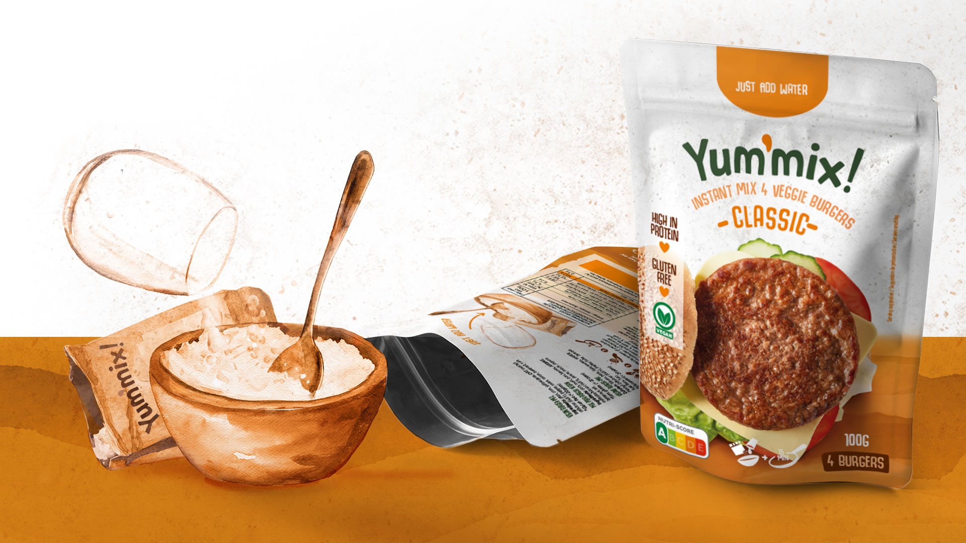 Yummix 簡單美味的素食漢堡包裝設(shè)計(jì)分享(圖1)