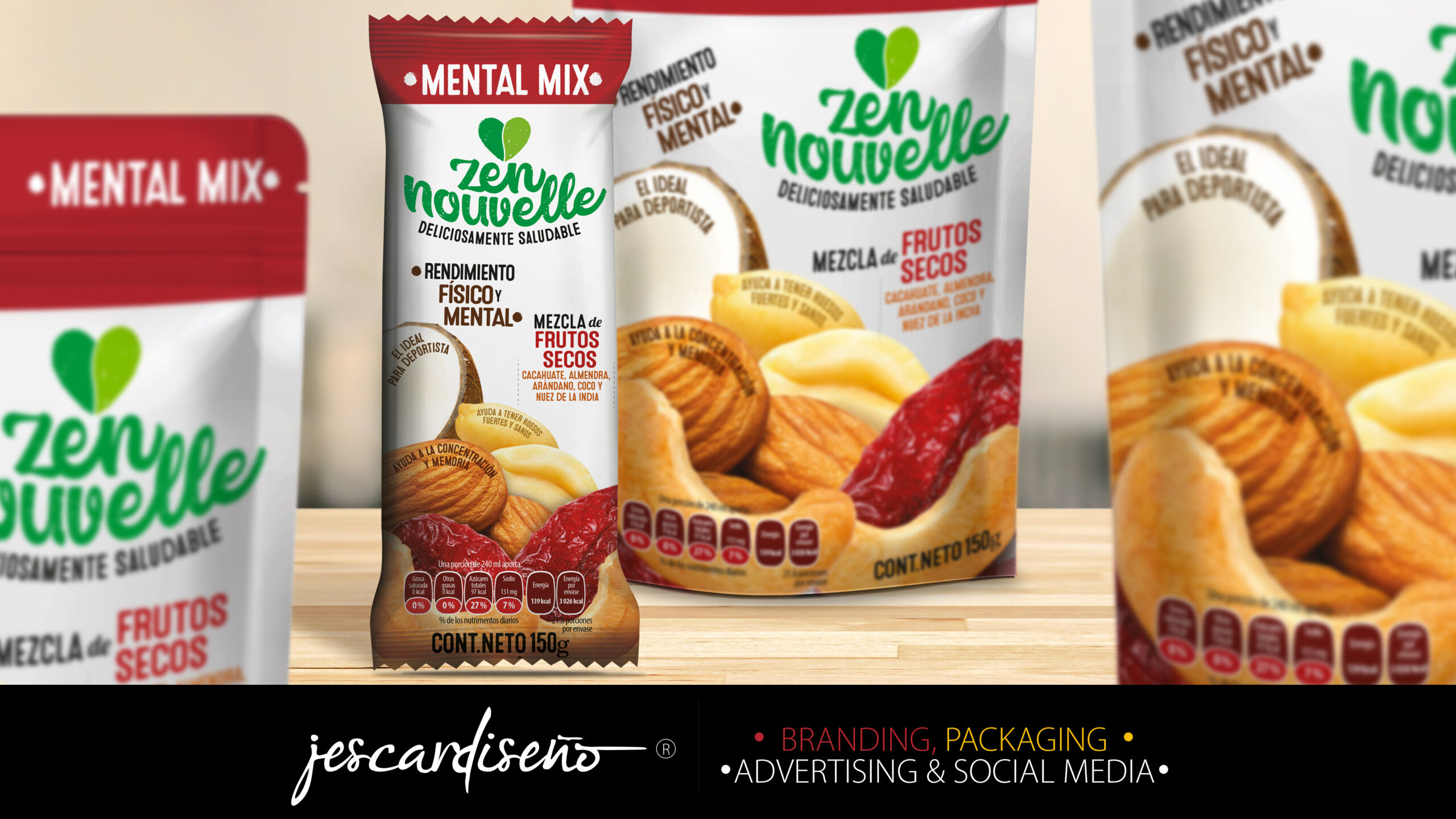 水果混合物零食袋包裝這樣設計很有吸引力(圖2)