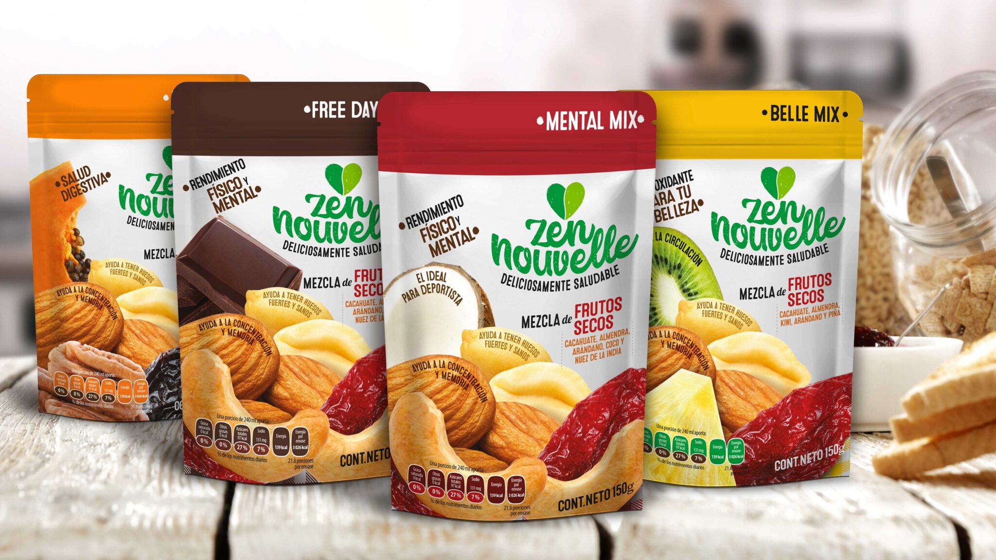水果混合物零食袋包裝這樣設計很有吸引力(圖1)