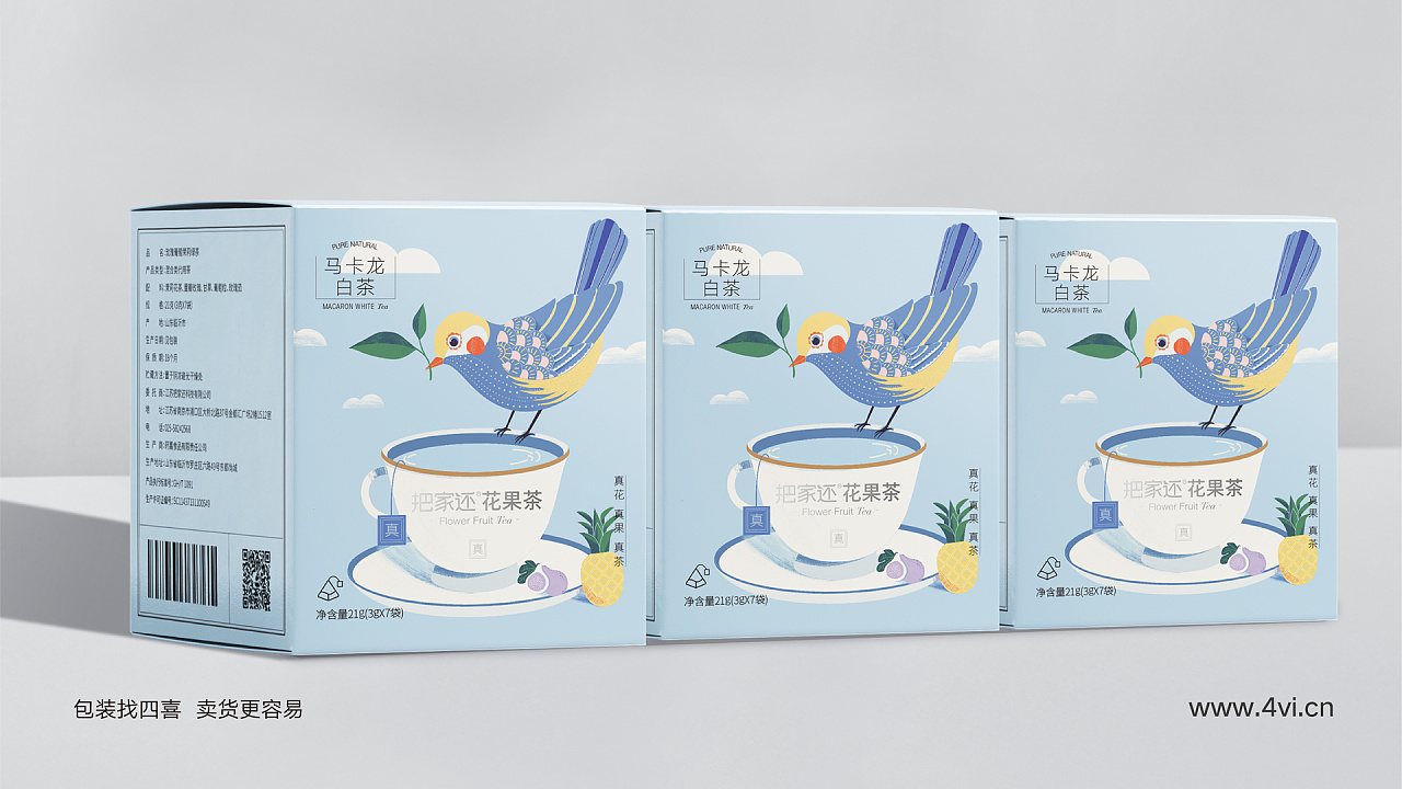 上海花茶果茶包裝設計(圖4)