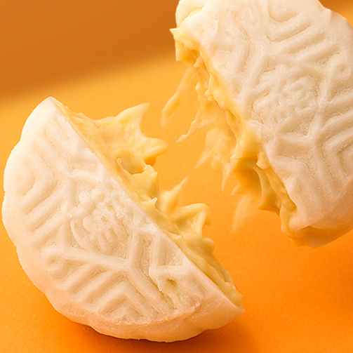 榴芒一刻 榴蓮冰皮月餅 金枕榴蓮味 680g包裝禮盒產品包裝創意設計欣賞(圖3)