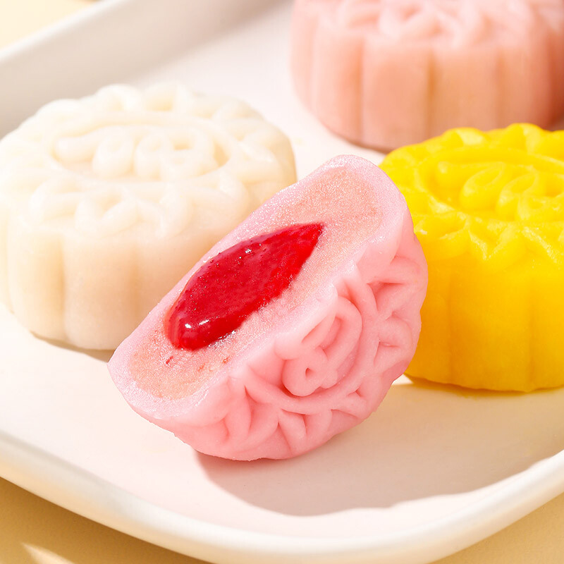 廣州酒家 冰紛心語 冰皮月餅 12餅6味 360g包裝禮盒產品包裝創意設計欣賞(圖5)