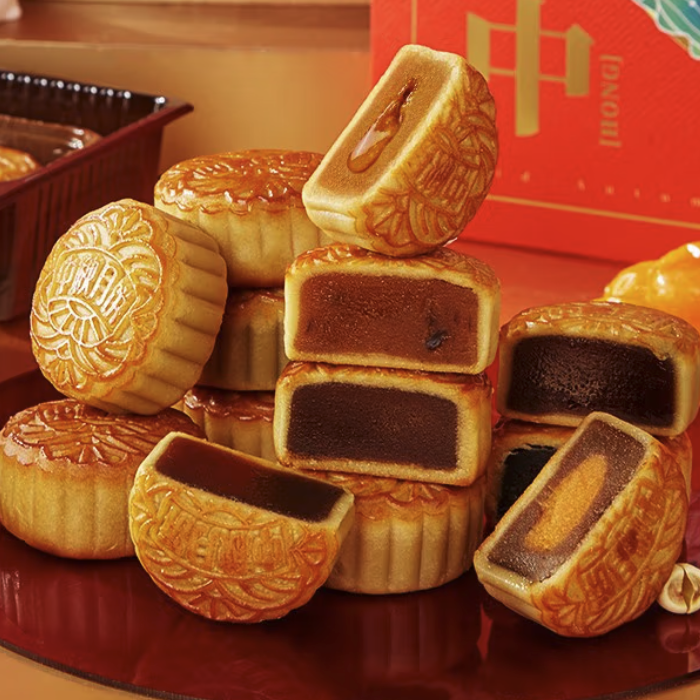 bi bi zan 比比贊 月滿中秋 廣式月餅 10餅8味 580g*2盒 禮盒裝包裝禮盒產品包裝創意設計欣賞(圖3)