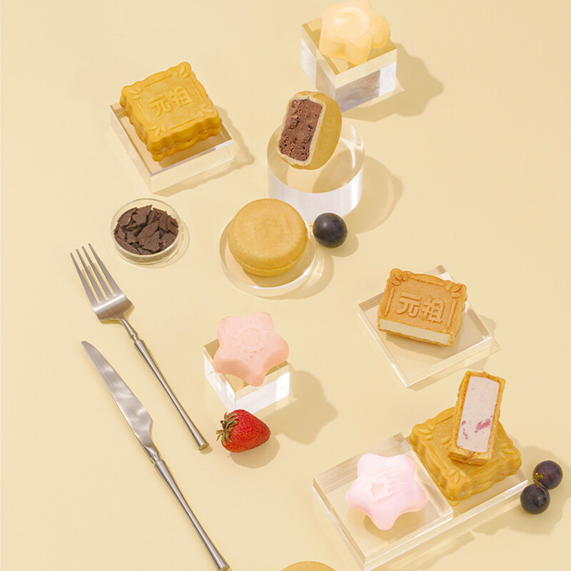 Ganso 元祖食品 冰淇淋雪月餅 18餅9味 1.14kg 禮盒裝包裝禮盒產品包裝創意設計欣賞(圖5)