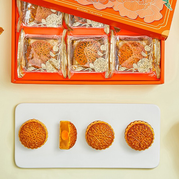 PANPAN FOODS 盼盼 花好月圓禮盒 水果多口味 480g 6枚裝包裝禮盒產品包裝創意設計欣賞(圖5)