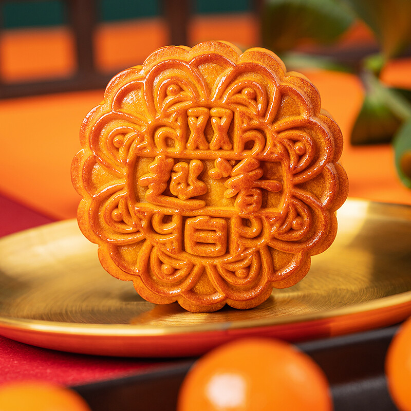 趣香 雙黃白蓮蓉廣式月餅 175g 禮盒裝包裝禮盒產品包裝創意設計欣賞(圖2)