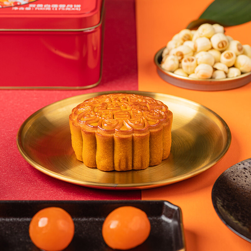 趣香 雙黃白蓮蓉廣式月餅 700g 禮盒裝包裝禮盒產品包裝創意設計欣賞(圖4)