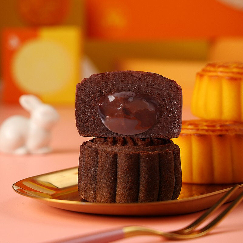 趣香 趣香流心月餅 廣式月餅 8餅4味 360g 禮盒裝包裝禮盒產品包裝創意設計欣賞(圖5)