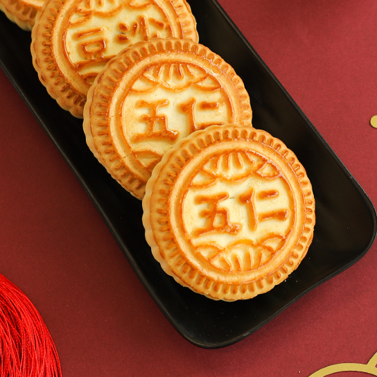 桃李 提漿京式月餅 五仁 500g包裝禮盒產品包裝創意設計欣賞(圖4)