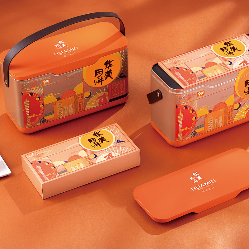 Huamei 華美 港香禮月 廣式月餅 9餅5味 720g 禮盒裝包裝禮盒產品包裝創意設計欣賞(圖3)