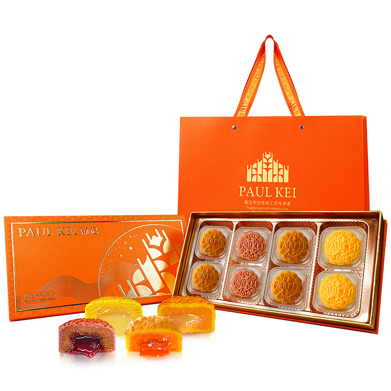 葡記 四味流心月餅 8餅4味 400g包裝禮盒產(chǎn)品包裝創(chuàng)意設(shè)計(jì)欣賞(圖1)