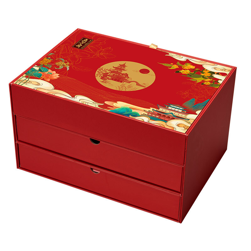 WU FANG ZHAI 五芳齋 五芳福瑞廣式月餅 7餅7味 1.3kg 禮盒裝包裝禮盒產(chǎn)品包裝創(chuàng)意設(shè)計欣賞(圖2)