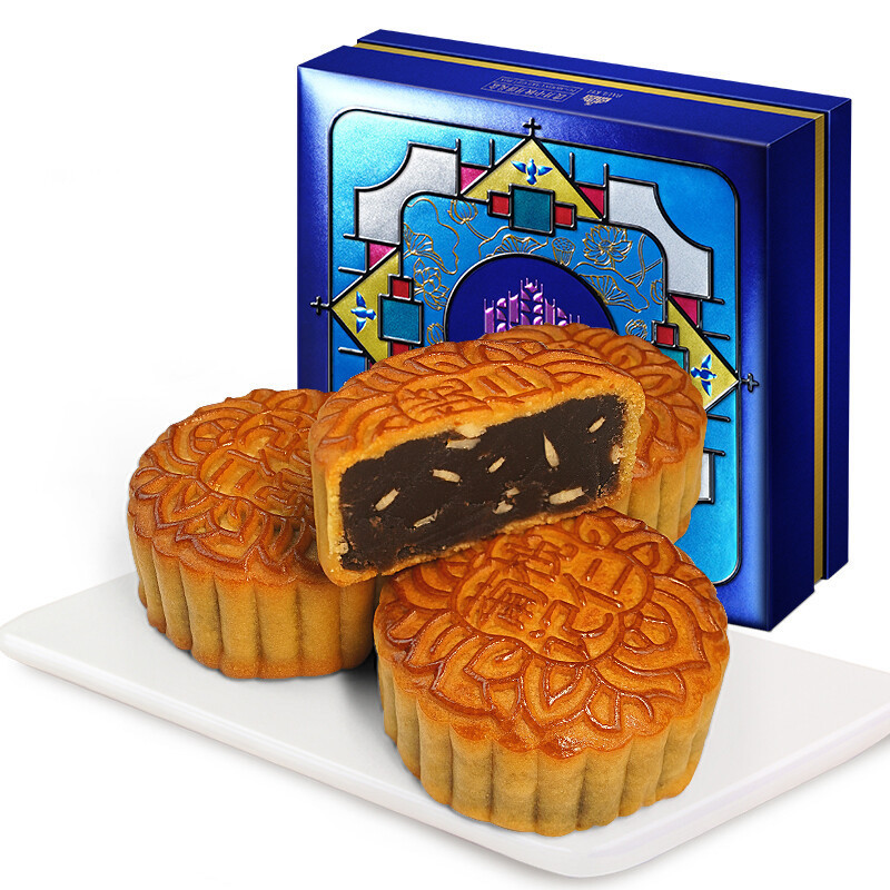 葡記 欖仁豆沙廣式月餅 720g 禮盒裝包裝禮盒產品包裝創意設計欣賞(圖2)