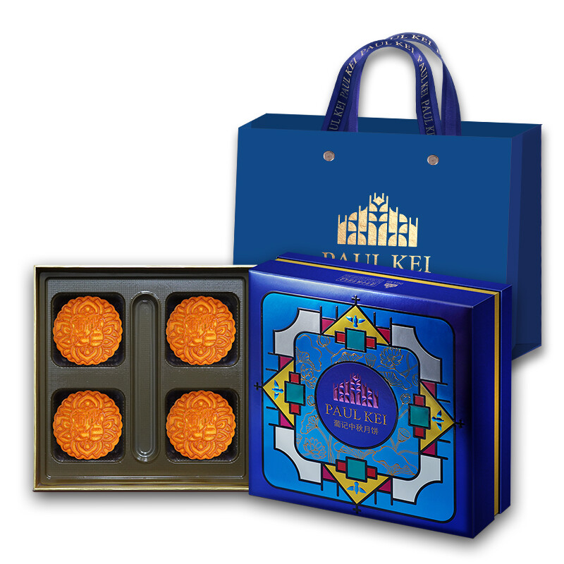 葡記 欖仁豆沙廣式月餅 720g 禮盒裝包裝禮盒產品包裝創意設計欣賞(圖1)