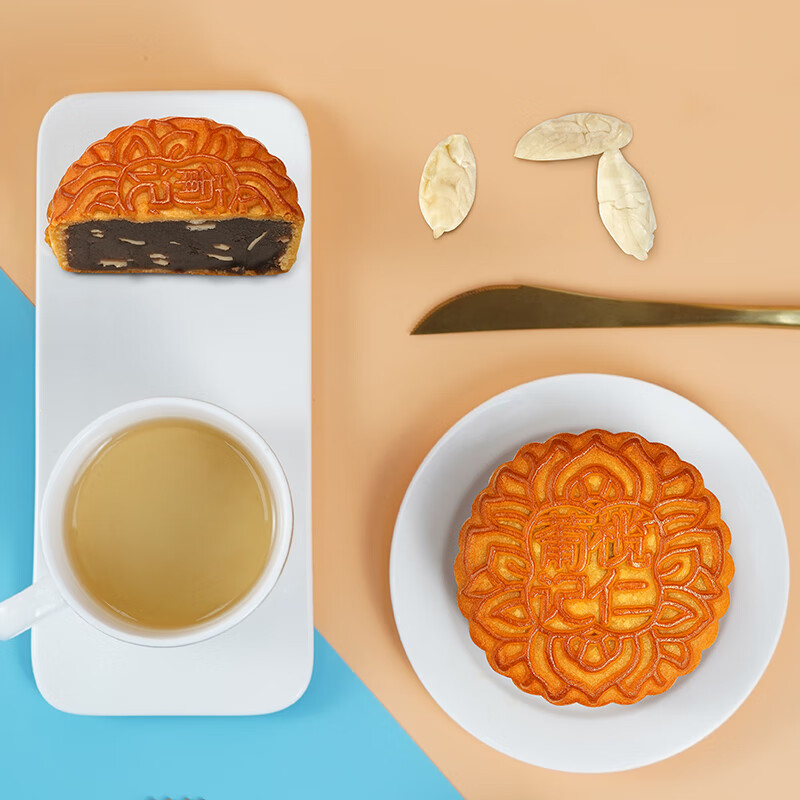 葡記 欖仁豆沙廣式月餅 720g 禮盒裝包裝禮盒產品包裝創意設計欣賞(圖5)