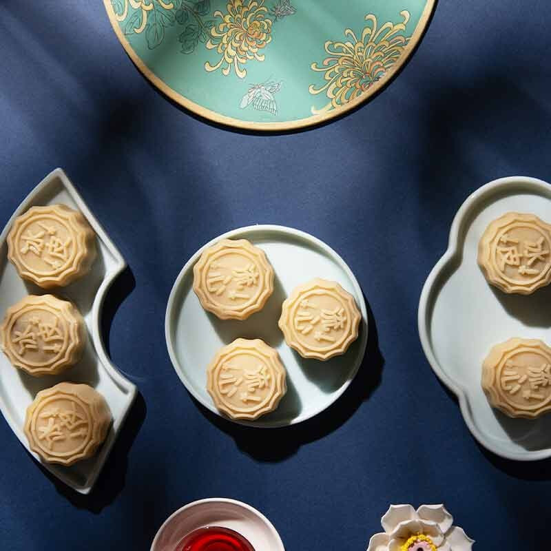 有成齋 冰皮流心月餅 8餅4味 480g*2盒 禮盒裝包裝禮盒產品包裝創意設計欣賞(圖3)