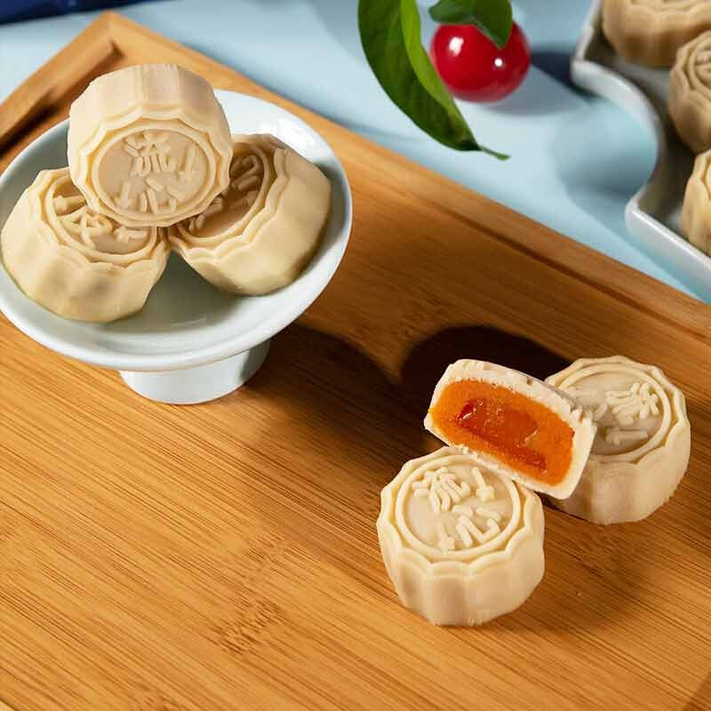 有成齋 冰皮流心月餅 8餅4味 480g*2盒 禮盒裝包裝禮盒產品包裝創意設計欣賞(圖4)