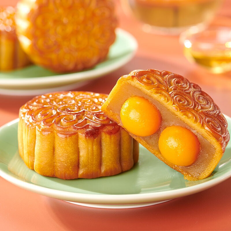 WU FANG ZHAI 五芳齋 五芳歡月 廣式月餅 8餅8味 550g包裝禮盒產品包裝創意設計欣賞(圖4)