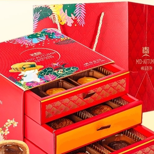 鮮品屋 鮮品逐月月餅 12餅9味 1kg 禮盒裝包裝禮盒產品包裝創意設計欣賞(圖2)