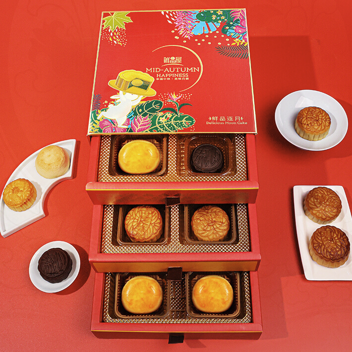 鮮品屋 鮮品逐月月餅 12餅9味 1kg 禮盒裝包裝禮盒產品包裝創意設計欣賞(圖3)