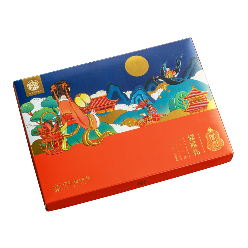 DXC 稻香村 祥意禮 京式月餅 12餅9味 800g 禮盒裝包裝禮盒產品包裝創意設計欣賞(圖1)