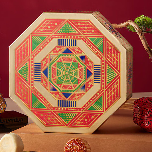 朕的心意 八角熙曜 廣式月餅 7餅4味 410g 禮盒裝包裝禮盒產品包裝創意設計欣賞(圖2)