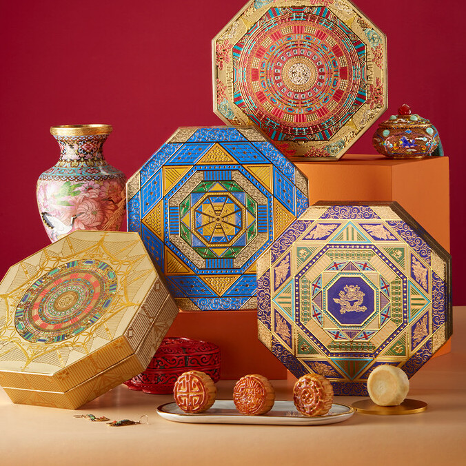 朕的心意 八角熙曜 廣式月餅 7餅4味 410g 禮盒裝包裝禮盒產品包裝創意設計欣賞(圖3)