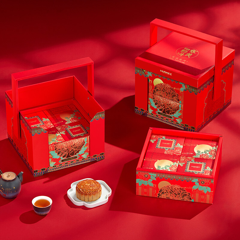 Huamei 華美 尊漢禮月 廣式月餅 15餅5味 1.23kg 禮盒裝包裝禮盒產品包裝創意設計欣賞(圖4)