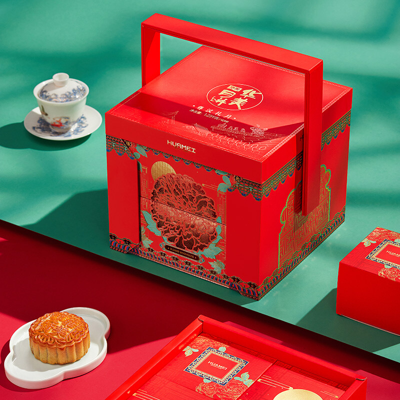 Huamei 華美 尊漢禮月 廣式月餅 15餅5味 1.23kg 禮盒裝包裝禮盒產品包裝創意設計欣賞(圖5)