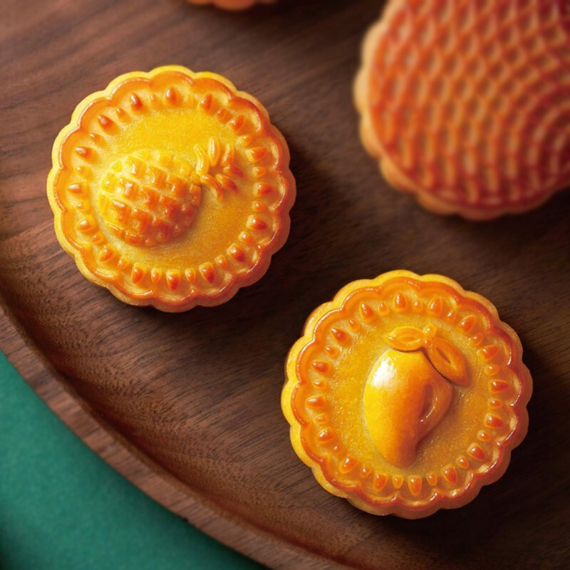 利口福 嶺南佳果廣式月餅禮盒 12餅4味  600g包裝禮盒產品包裝創意設計欣賞(圖4)