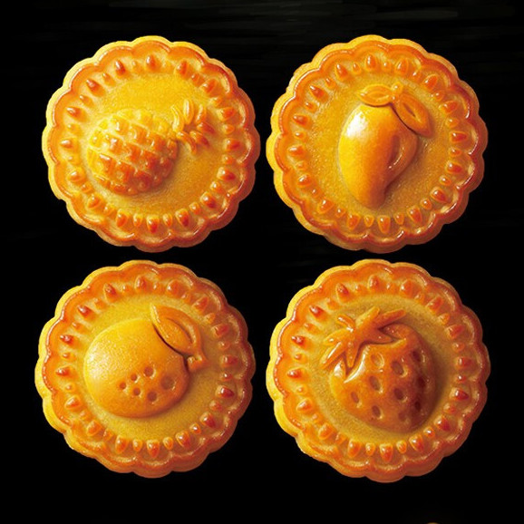 利口福 嶺南佳果廣式月餅禮盒 12餅4味  600g包裝禮盒產品包裝創意設計欣賞(圖3)