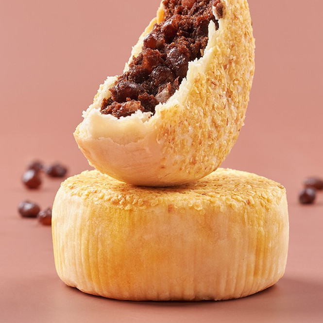 西貝莜面村 燕麥蘇式月餅 5餅5味 820g 禮盒裝包裝禮盒產品包裝創意設計欣賞(圖4)