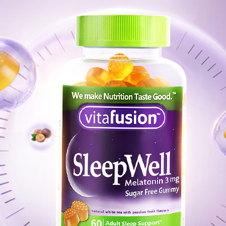 vitafusion SleepWell 褪黑素軟糖 60粒*2瓶保健產品包裝創意設計欣賞(圖3)