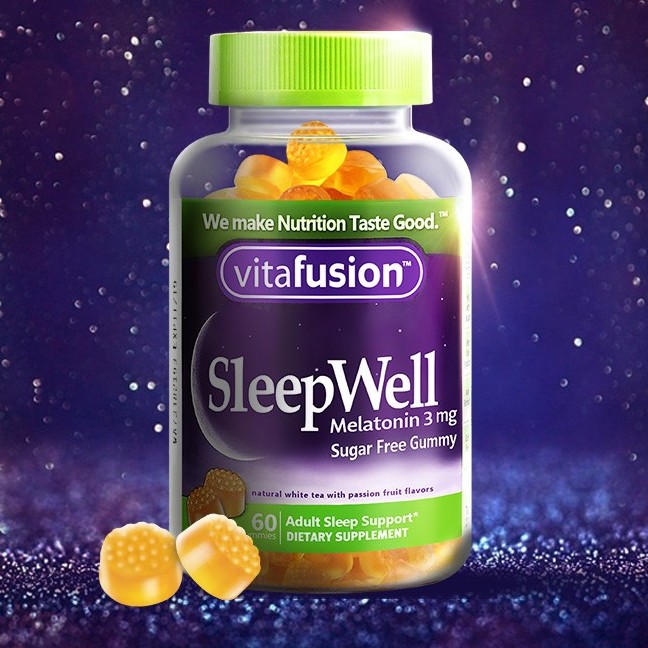vitafusion SleepWell 褪黑素軟糖 60粒*2瓶保健產品包裝創意設計欣賞(圖2)