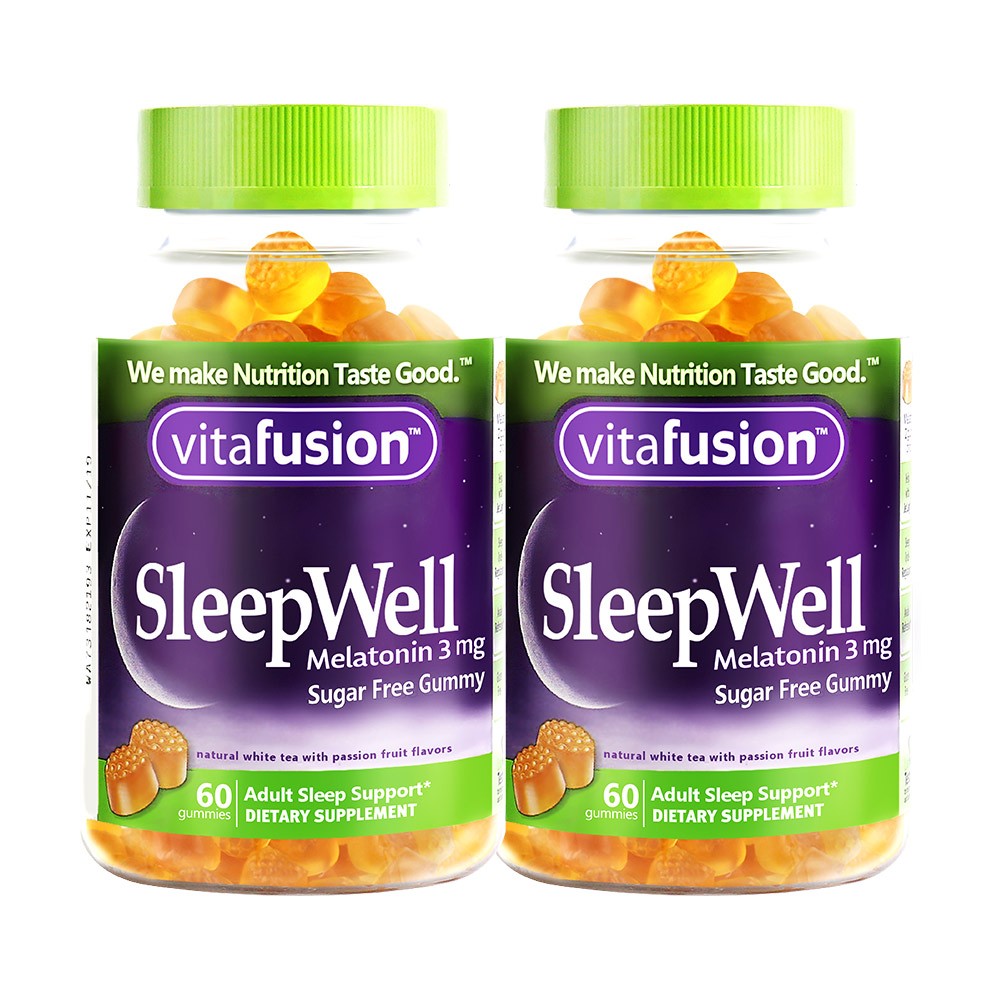 vitafusion SleepWell 褪黑素軟糖 60粒*2瓶保健產品包裝創意設計欣賞(圖1)