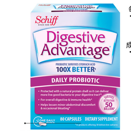 Schiff 旭福 每日益生菌膠囊 80粒保健產品包裝創意設計欣賞(圖1)